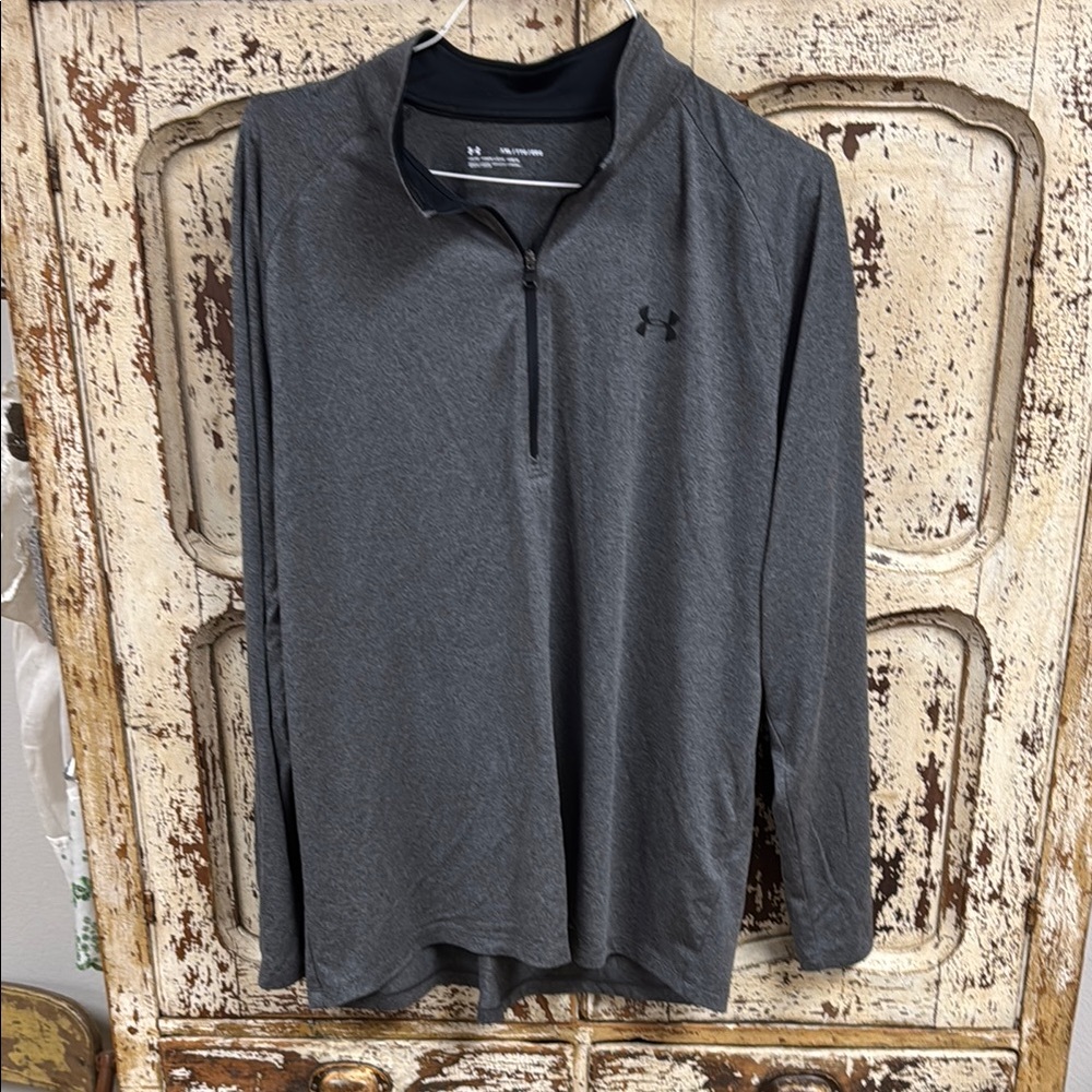 Under Armour Gray Quarter-Zip Pullover Sz XXL